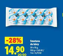 Lidl Smetana do kávy nabídka