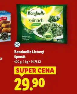 Lidl Bonduelle listový špenát nabídka