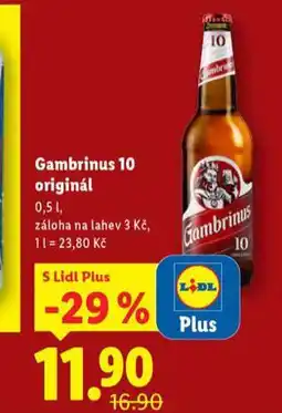 Lidl Pivo gambrinus nabídka