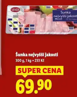 Lidl Šunka nejvyšší jakosti nabídka