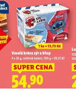 Lidl Veselá kráva sýr a křup nabídka