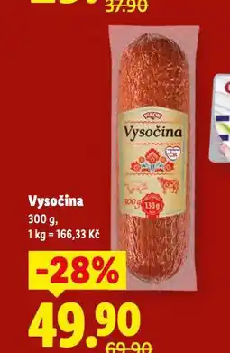 Lidl Vysočina nabídka