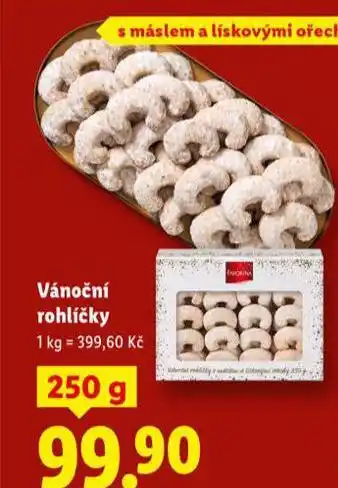 Lidl Vánoční rohlíčky nabídka