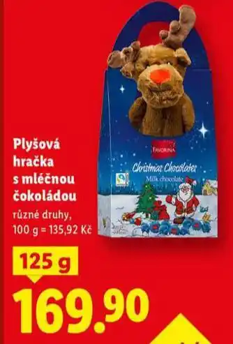 Lidl Plyšová hračka s mléčnou čokoládou nabídka