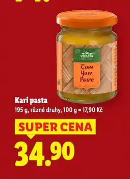 Lidl Kari pasta nabídka