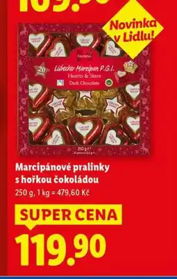 Lidl Marcipánové pralinky s hořkou čokoládou nabídka