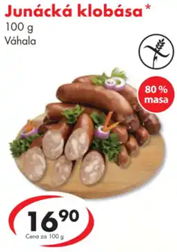 CBA Junácká klobása nabídka