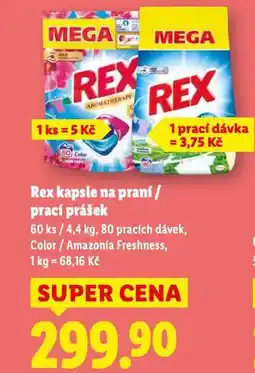 Lidl Rex prací kapsle nabídka