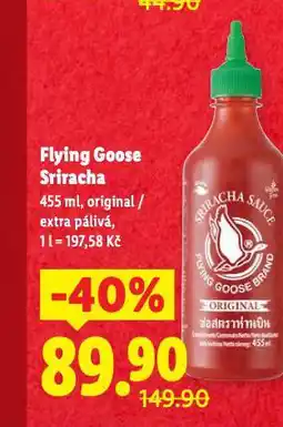 Lidl Flying goose sriracha nabídka