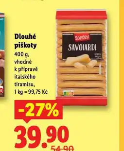 Lidl Dlouhé piškoty nabídka