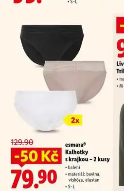 Lidl Esmara kalhotky s krajkou nabídka