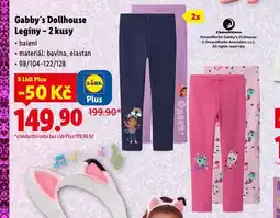 Lidl Gabby's dollhouse legíny nabídka