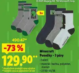 Lidl Minecraft ponožky nabídka