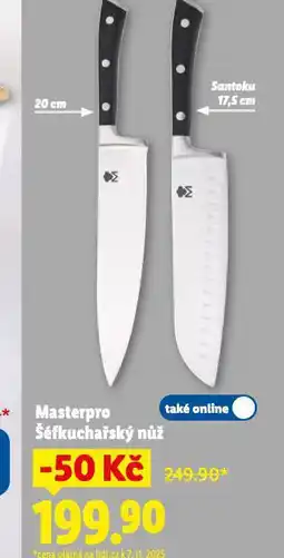 Lidl Masterpro šéfkuchařský nůž nabídka