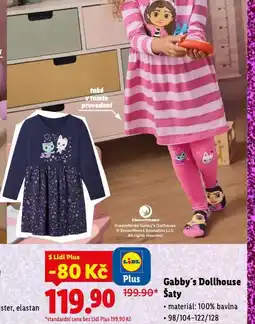 Lidl Gabby's dollhouse šaty nabídka