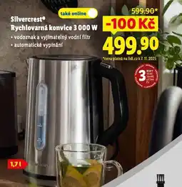 Lidl Silvercrest rychlovarná konvice nabídka