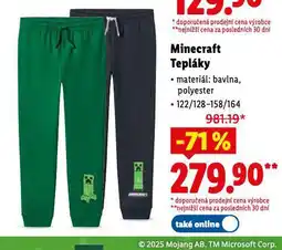Lidl Minecraft tepláky nabídka