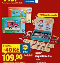 Lidl Lupilu magnetická hra nabídka