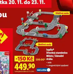 Lidl Lupilu dřevěná stavebnice město nabídka