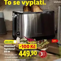 Lidl Silvercrest topinkovač nabídka