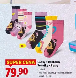 Lidl Gabby's dollhouse ponožky nabídka