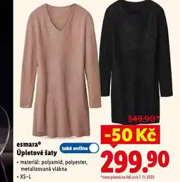 Lidl Esmara úpletové šaty nabídka