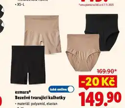 Lidl Esmara bezešvé tvarující kalhotky nabídka