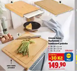 Lidl Livarno home kuchyňské bambusové prkénko nabídka