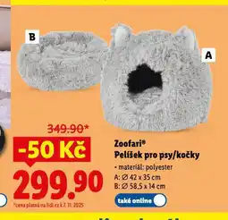 Lidl Zoofari pelíšek pro kočky nabídka