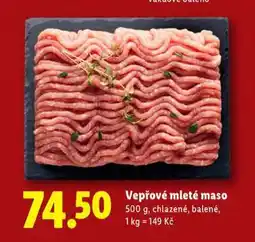 Lidl Vepřové mleté maso nabídka