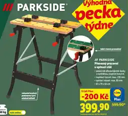 Lidl Parkside přenosný pracovní a upínací stůl nabídka