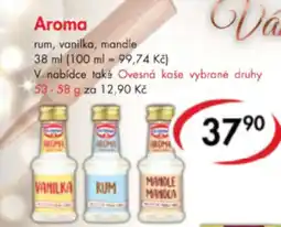 CBA Aroma rum, vanilka, mandle nabídka
