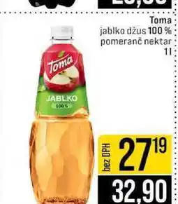 Jip Toma jablko džus 100% pomeranč nektar 1l nabídka