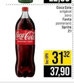 Jip Coca Cola original zero Fanta pomeranč Sprite 2l nabídka