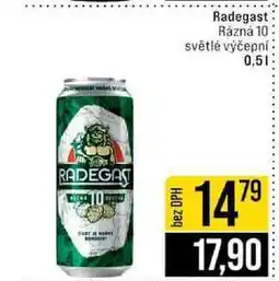 Jip Radegast Rázná 10 světlé výčepní 0.5l nabídka