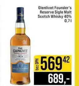 Jip Glenlivet Founder's Reserve Sigle Malt Scotch Whisky 40% 0,7l nabídka
