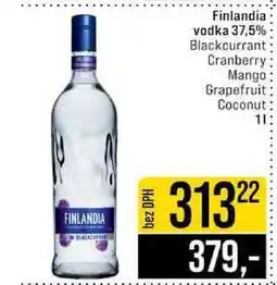 Jip Finlandia vodka 37,5% Blackcurrant Cranberry Mango Grapefruit Coconut 1l nabídka