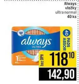 Jip Always vložky ultra normal 40 ks nabídka