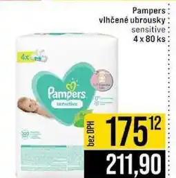 Jip Pampers vlhčené ubrousky sensitive 4 x 80 ks nabídka