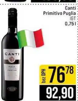 Jip Canti Primitivo Puglia IGT 0,75l nabídka
