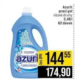 Jip Azurit prací gel různé druhy 2,48l 62 dávek nabídka