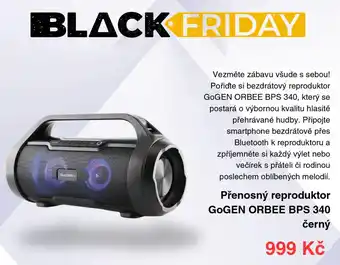 Datart Přenosný reproduktor GOGEN ORBEE BPS 340 nabídka