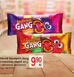 Žabka Perník Sandwich Gang s ovocnou náplní nabídka