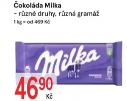Žabka Čokoláda Milka nabídka
