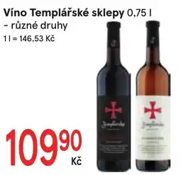 Žabka Víno Templářské sklepy nabídka