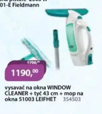 M.A.T. vysavač na okna WINDOW CLEANER + tyč + mop na okna 51003 LEIFHET nabídka
