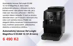 Datart Automatický kávovar De'Longhi Magnifica S ECAM 12.121.B černý nabídka