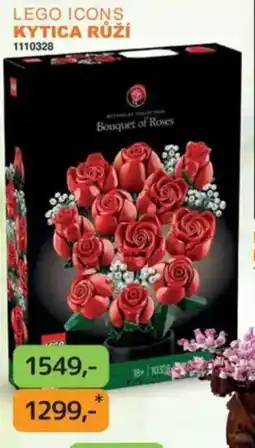Dráčik LEGO Icons kytica růží nabídka