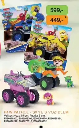 Dráčik Paw Patrol - skye s vozidlem nabídka
