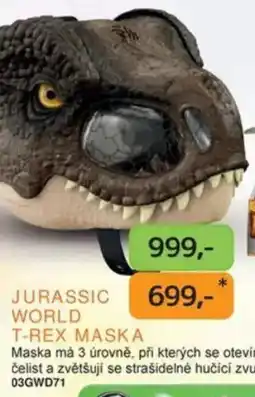 Dráčik Jurassic World T-rex maska nabídka